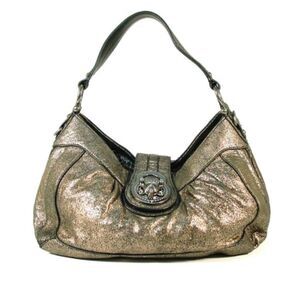 EUC Steven by Steve Madden Leather Metallic Hobo Bag
